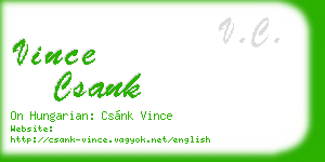 vince csank business card